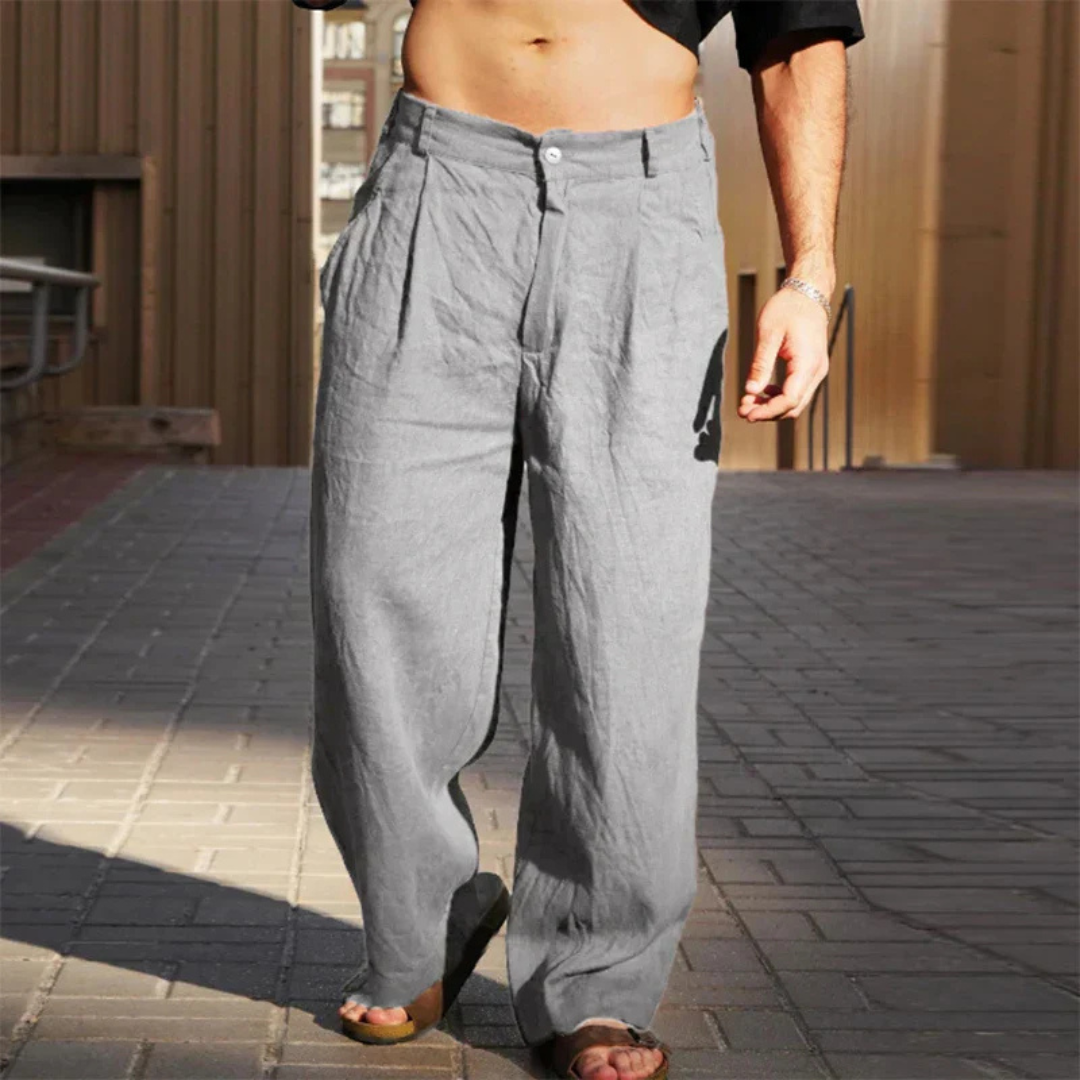 Fernan | Men’s Linen Wide-Leg Trousers