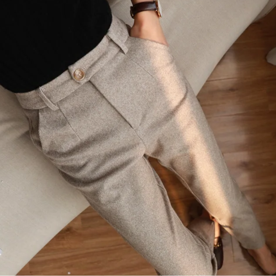 Roger | Men’s Herringbone Trousers