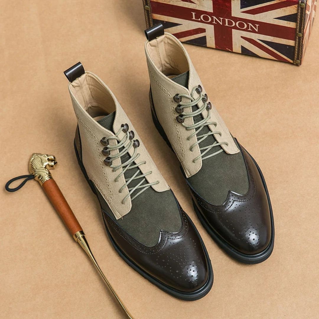 James | Men’s Faux Leather Lace-Up Boots