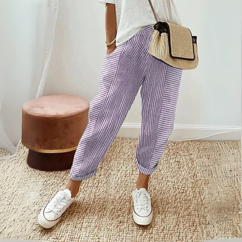 Elizabeth | Women’s Relaxed Boho Stripe Pants