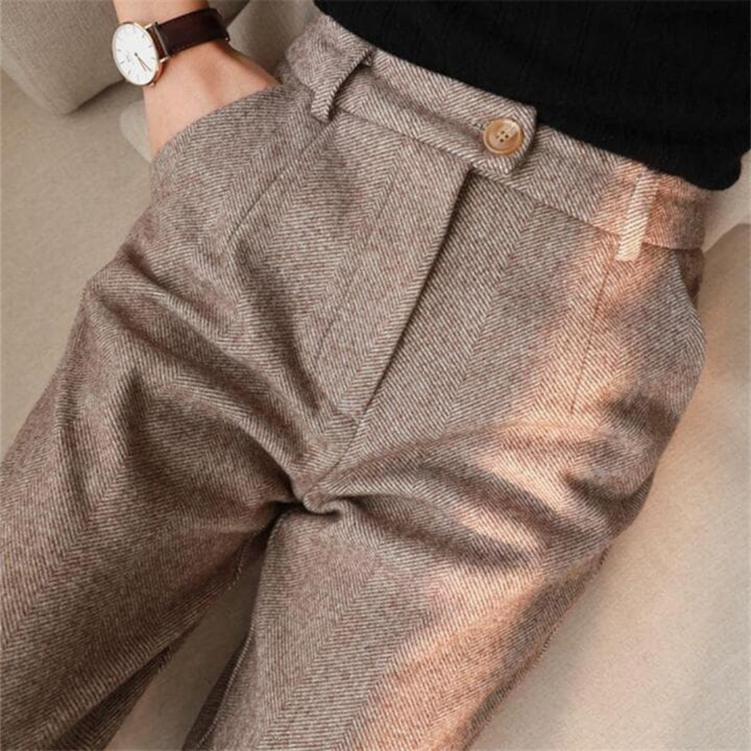 Roger | Men’s Herringbone Trousers