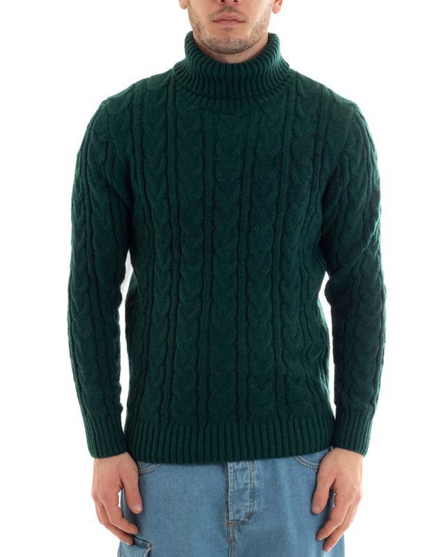 Men’s High Neck Knitted Sweater
