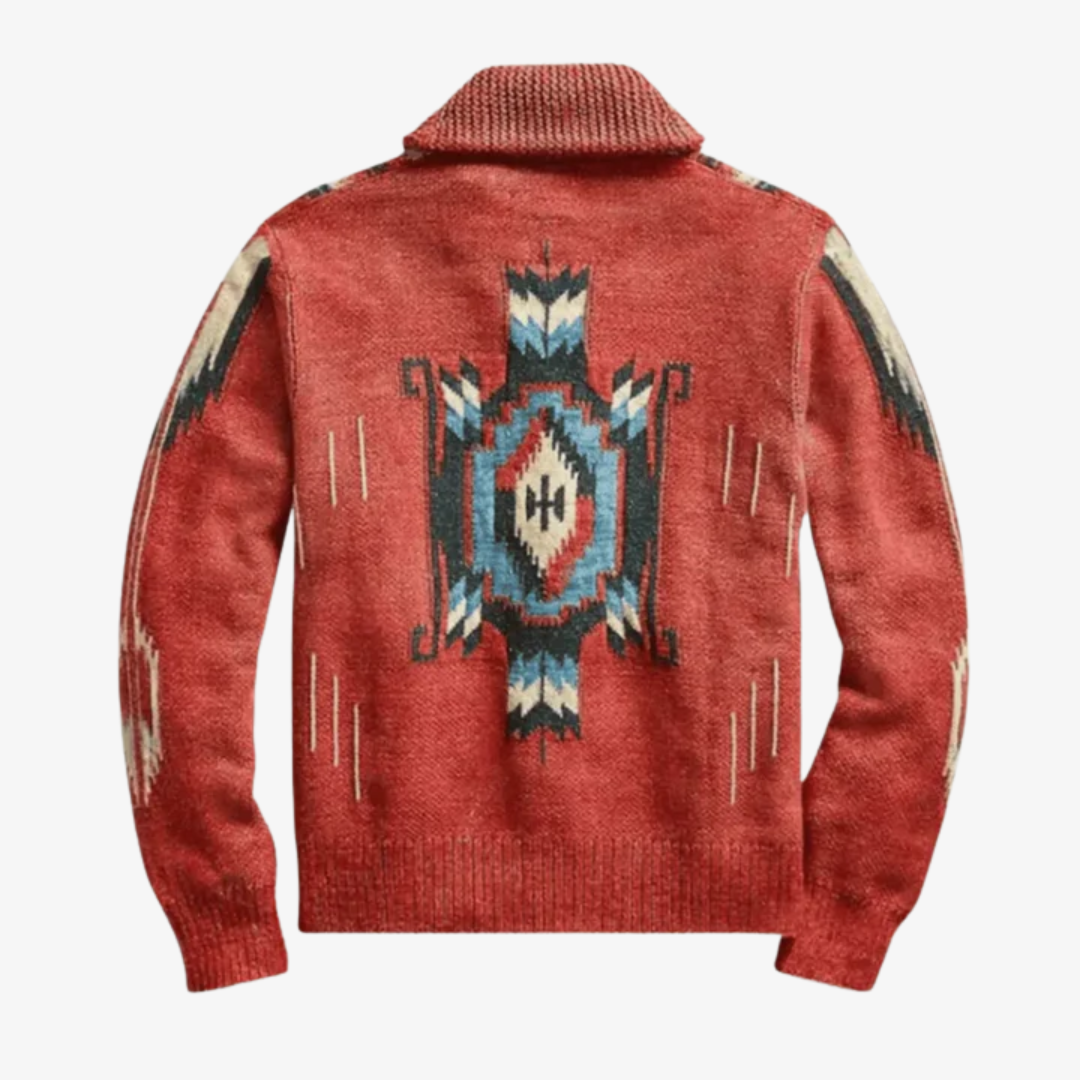 Jaret | Men’s Frontier Weave Wool Cardigan