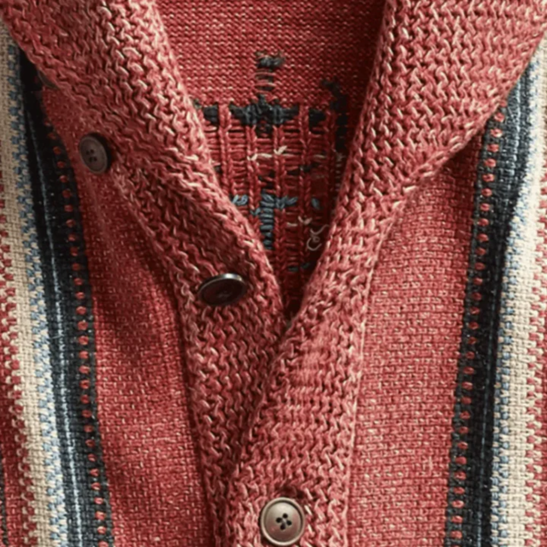 Jaret | Men’s Frontier Weave Wool Cardigan