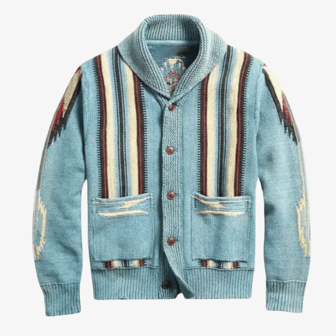 Jaret | Men’s Frontier Weave Wool Cardigan