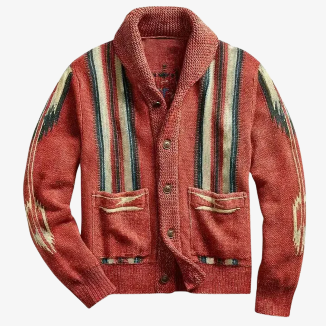 Jaret | Men’s Frontier Weave Wool Cardigan