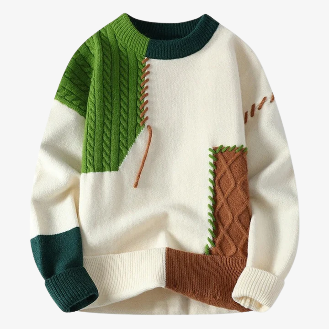 Oscar | Men’s Patchwork Knit Sweater