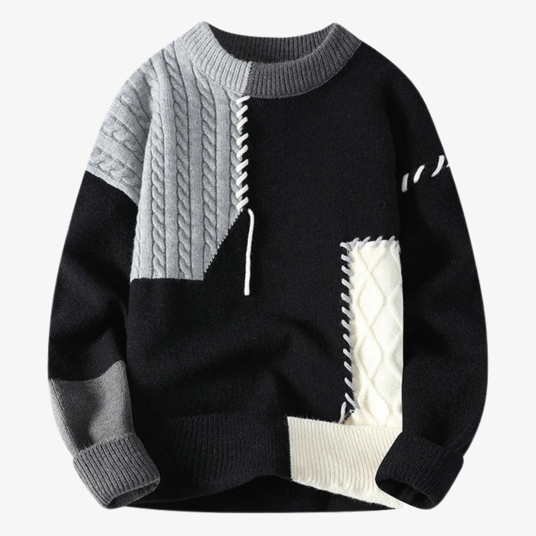 Oscar | Men’s Patchwork Knit Sweater