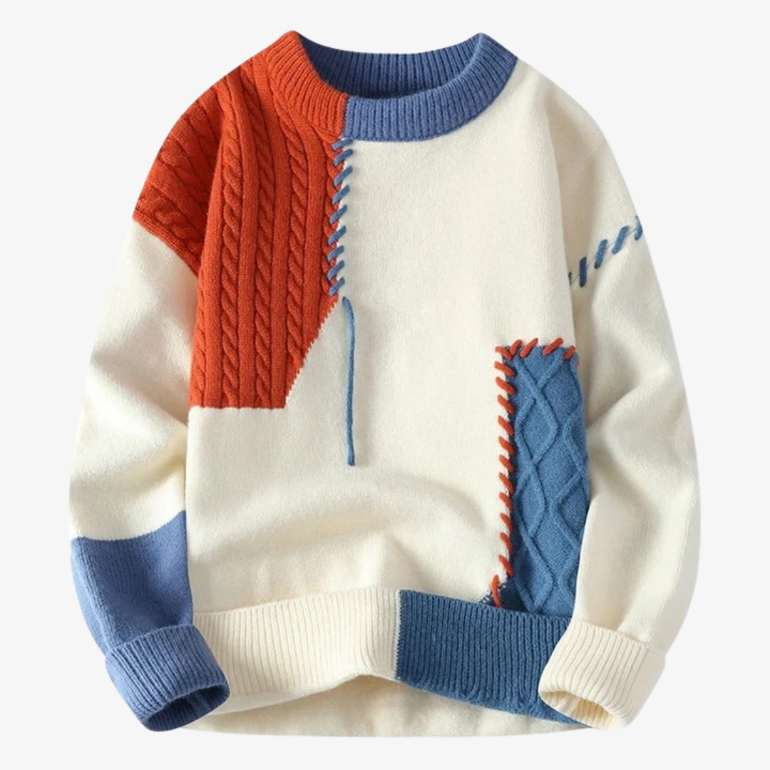 Oscar | Men’s Patchwork Knit Sweater