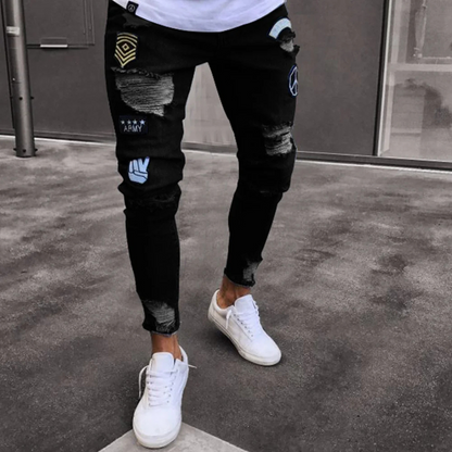 Dether | Men’s Distressed Ripped Jeans