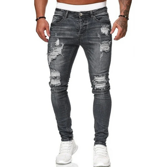 Gilbert | Men’s Ripped Black Slim Jeans