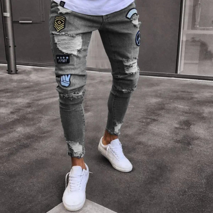 Dether | Men’s Distressed Ripped Jeans