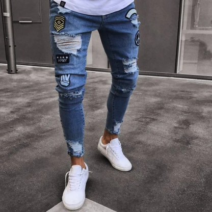Dether | Men’s Distressed Ripped Jeans