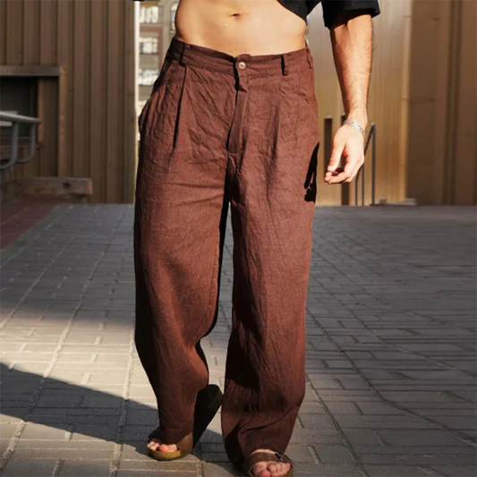 Fernan | Men’s Linen Wide-Leg Trousers