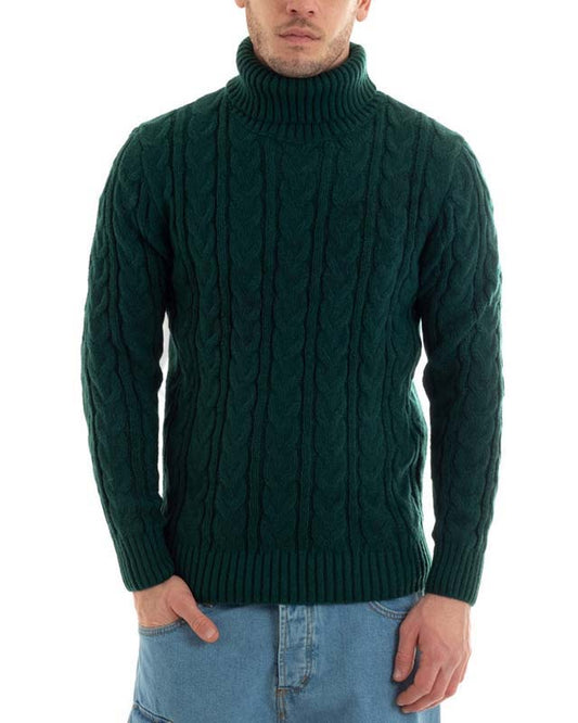 Men’s High Neck Knitted Sweater