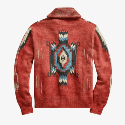 Jaret | Men’s Frontier Weave Wool Cardigan