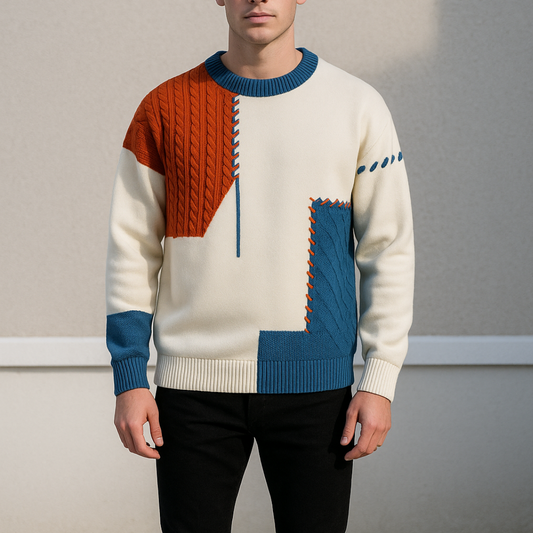 Oscar | Men’s Patchwork Knit Sweater