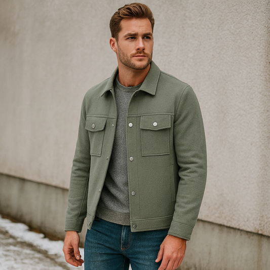 Samuel | Men’s Vintage Textured Cotton Knit Jacket